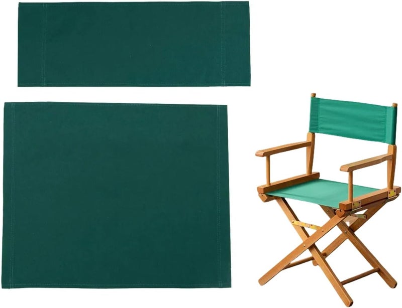 wonofa 1 Set Director Chair Canvas Replacement with Wood Stick,18.9''L X 15''W Portable Replacement Cover Canvas for Directors Chair (Green) - Image 1